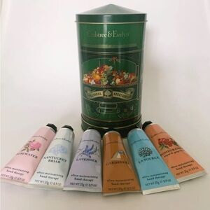 Crabtree Evelyn A Seasonal Spectacular tin W/ 6 Hand Therapy Creams